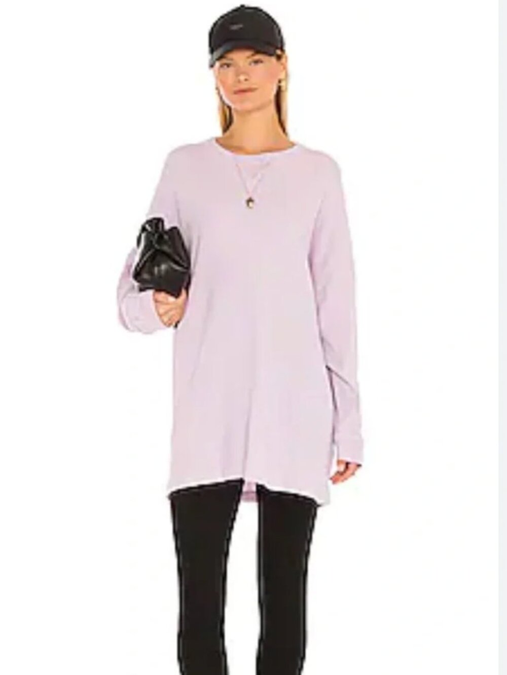 Free People Intimately Early Night Thermal Tee in Lilac Size M